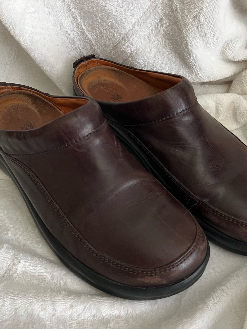 Birkenstock Women's Brown Leather Slip-On Mules